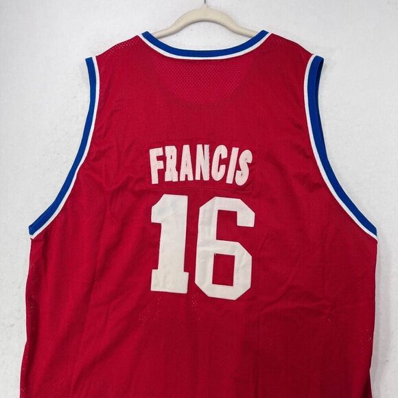 Vtg Steve Francis Jersey 60 Red All Star LA 2004 #14 Reebok For NBA Athlete +2 L - Picture 5 of 12
